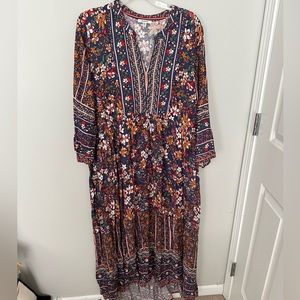 Piper & Scoot maxi flowy dress.  Size XL, fits L as well.  EUC.
